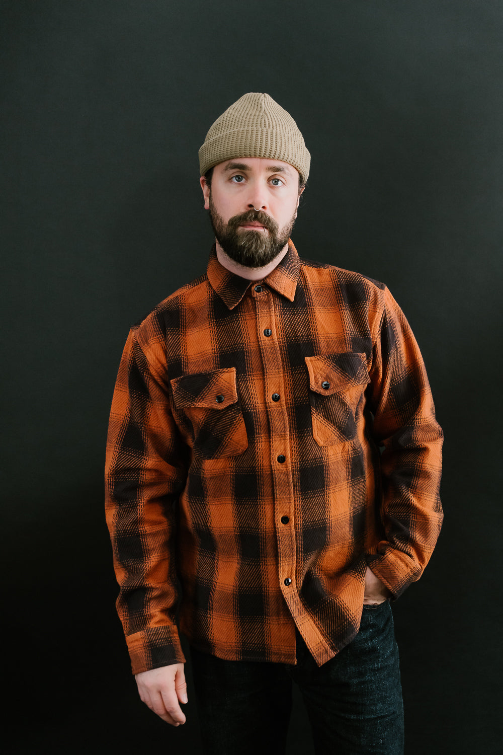 3Sixteen - Crosscut Flannel - Rust Twill M