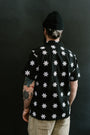 Embroidered Tencel Leisure Shirt  - Black