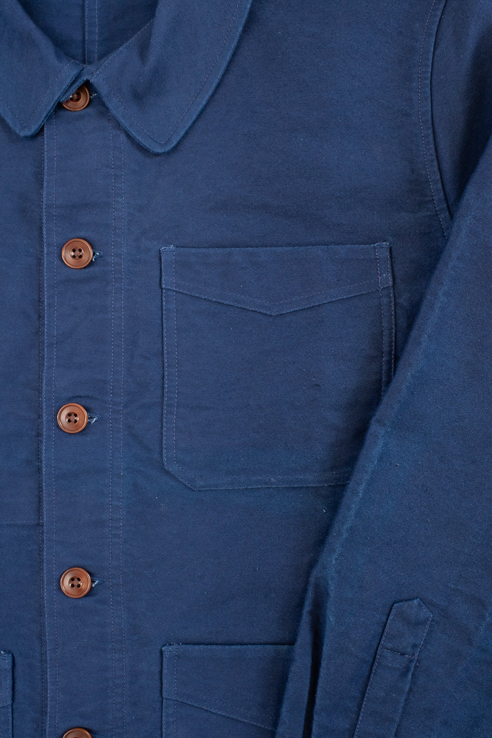 French Work Jacket Moleskin - Washed Indigo