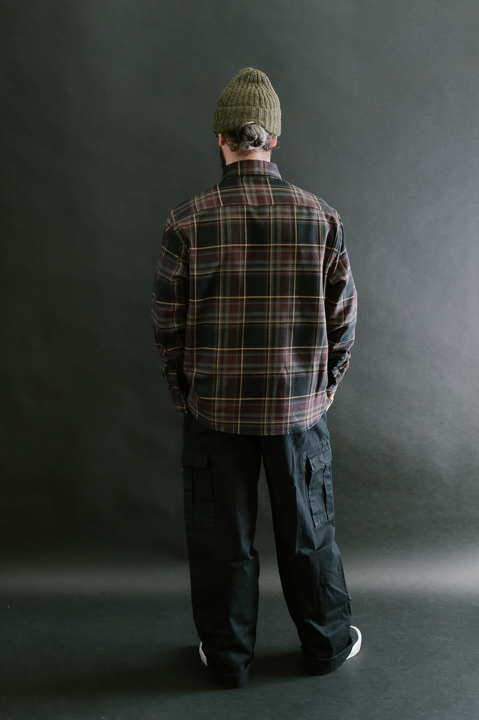 Utility Flannel Plaid  - Black Olive