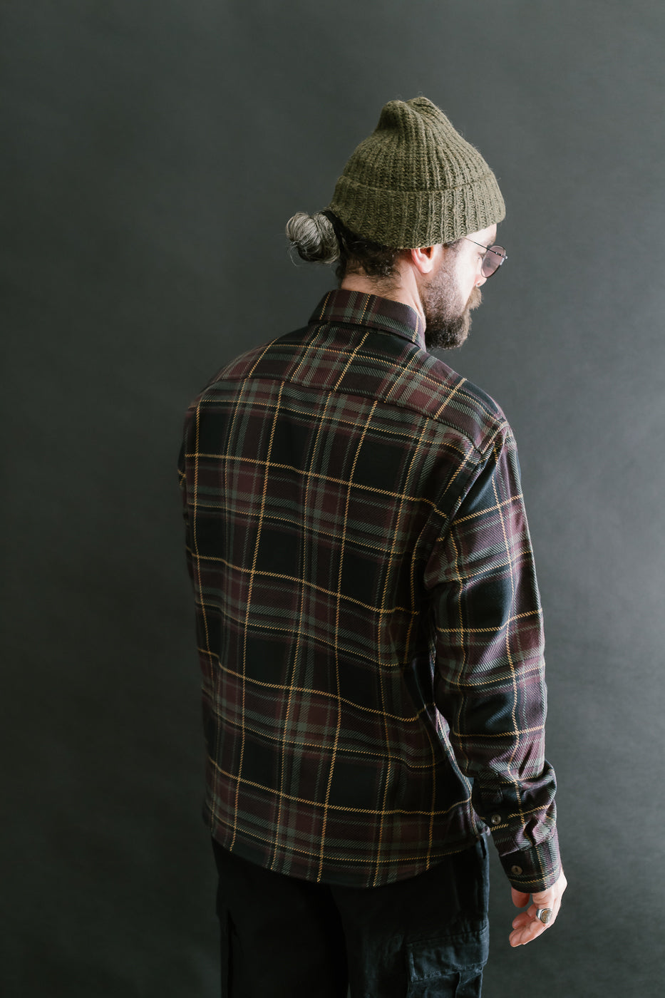 Utility Flannel Plaid  - Black Olive