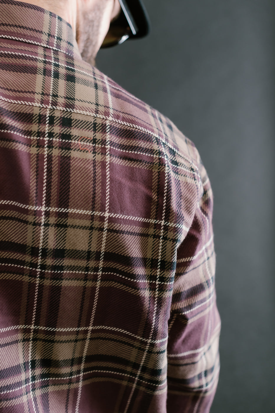 Utility Flannel Plaid  - Burgundy Oak