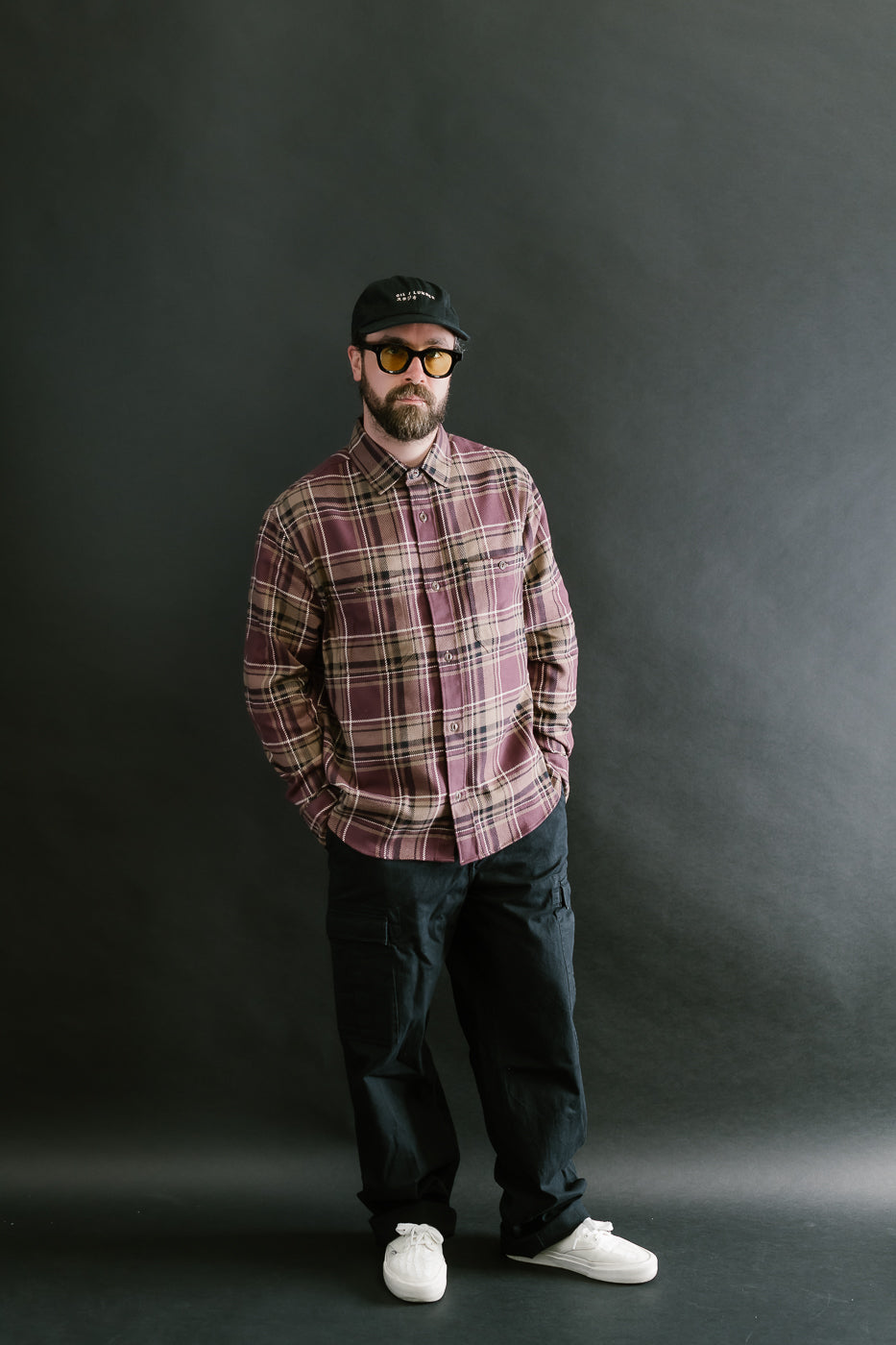 Utility Flannel Plaid  - Burgundy Oak