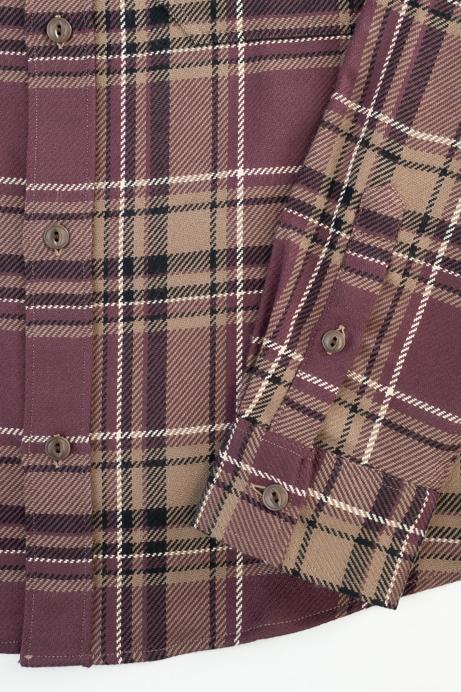 Utility Flannel Plaid  - Burgundy Oak