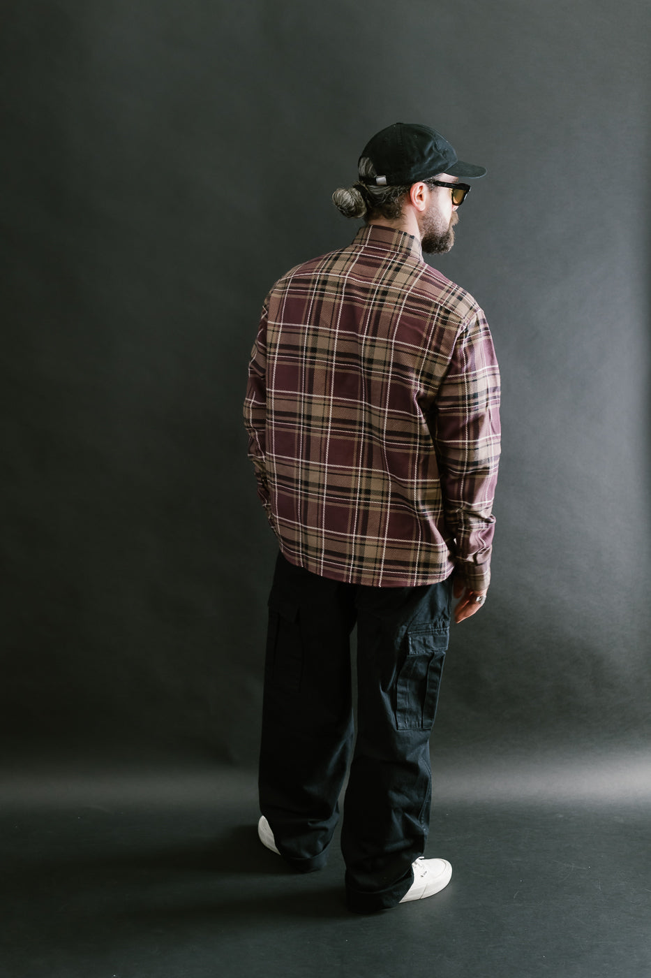 Utility Flannel Plaid  - Burgundy Oak