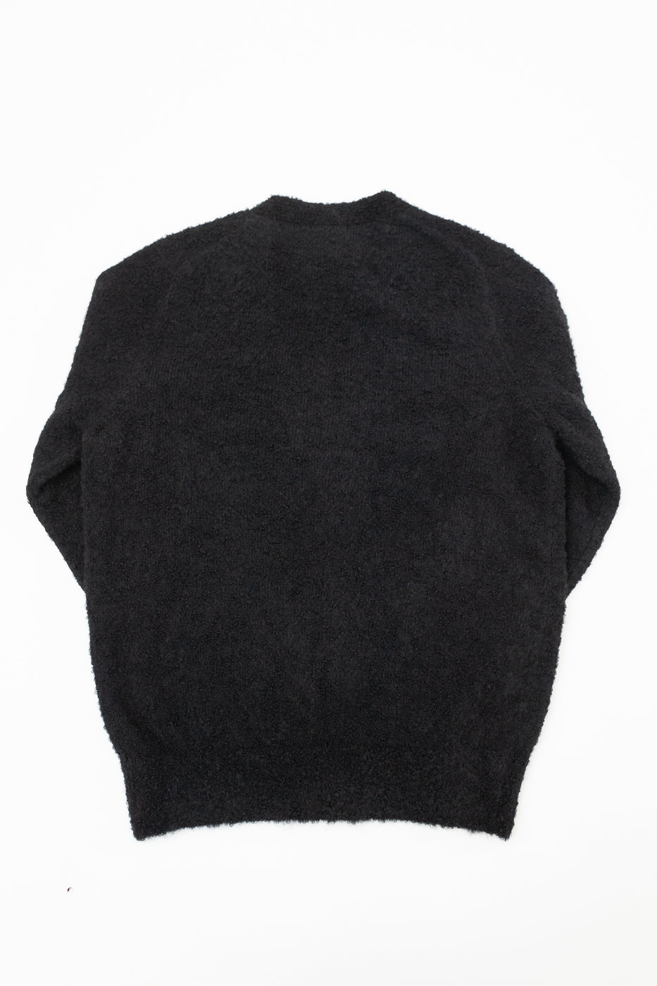 V-Neck Cardigan Boucle Alpaca - Black