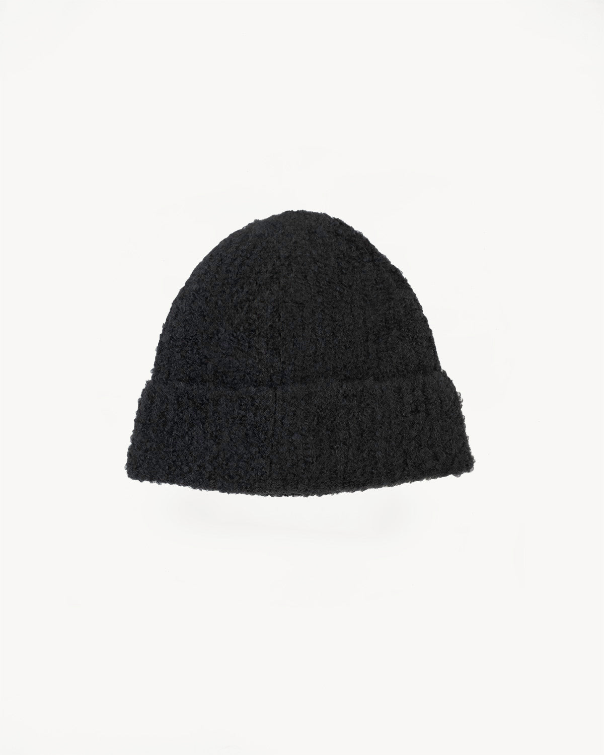 Boucle Alpaca Watch Cap - Black