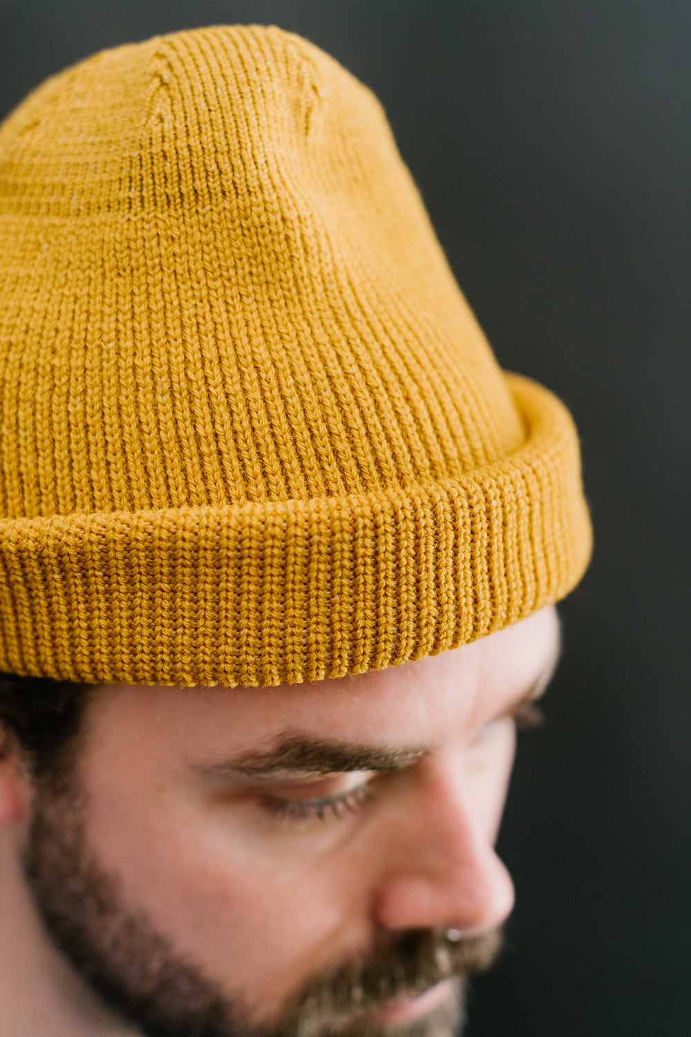 Wool Knit Watch Cap - Old Gold