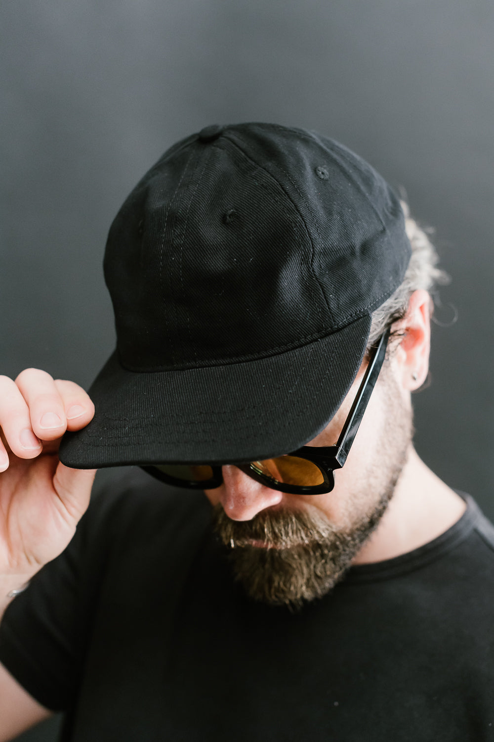 Denim Baseball Hat - Black