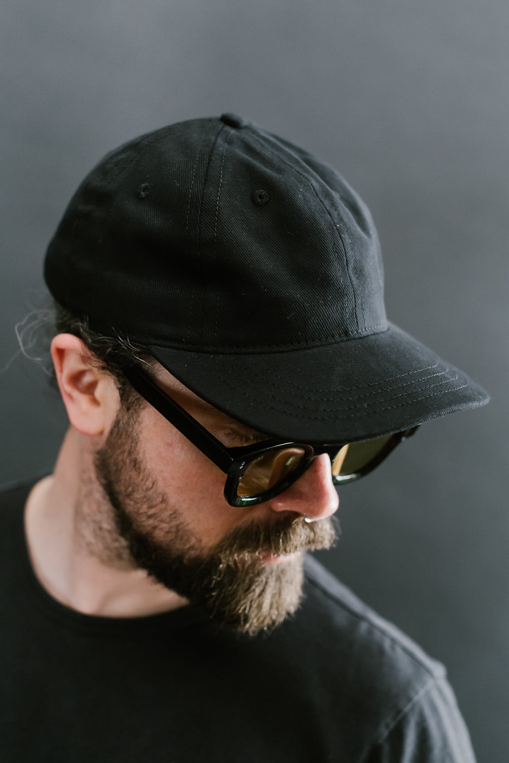 Denim Baseball Hat - Black