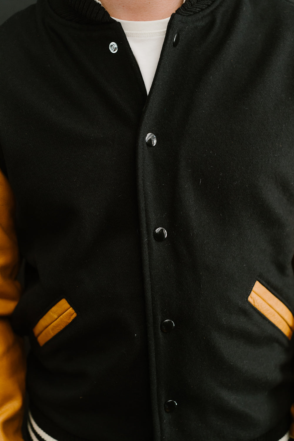 Black and Gold Varsity Jacket
