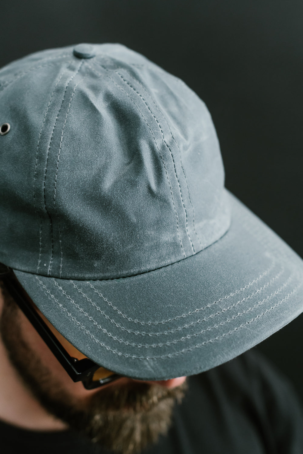 Waxed Canvas Baseball Hat - Harbor Blue