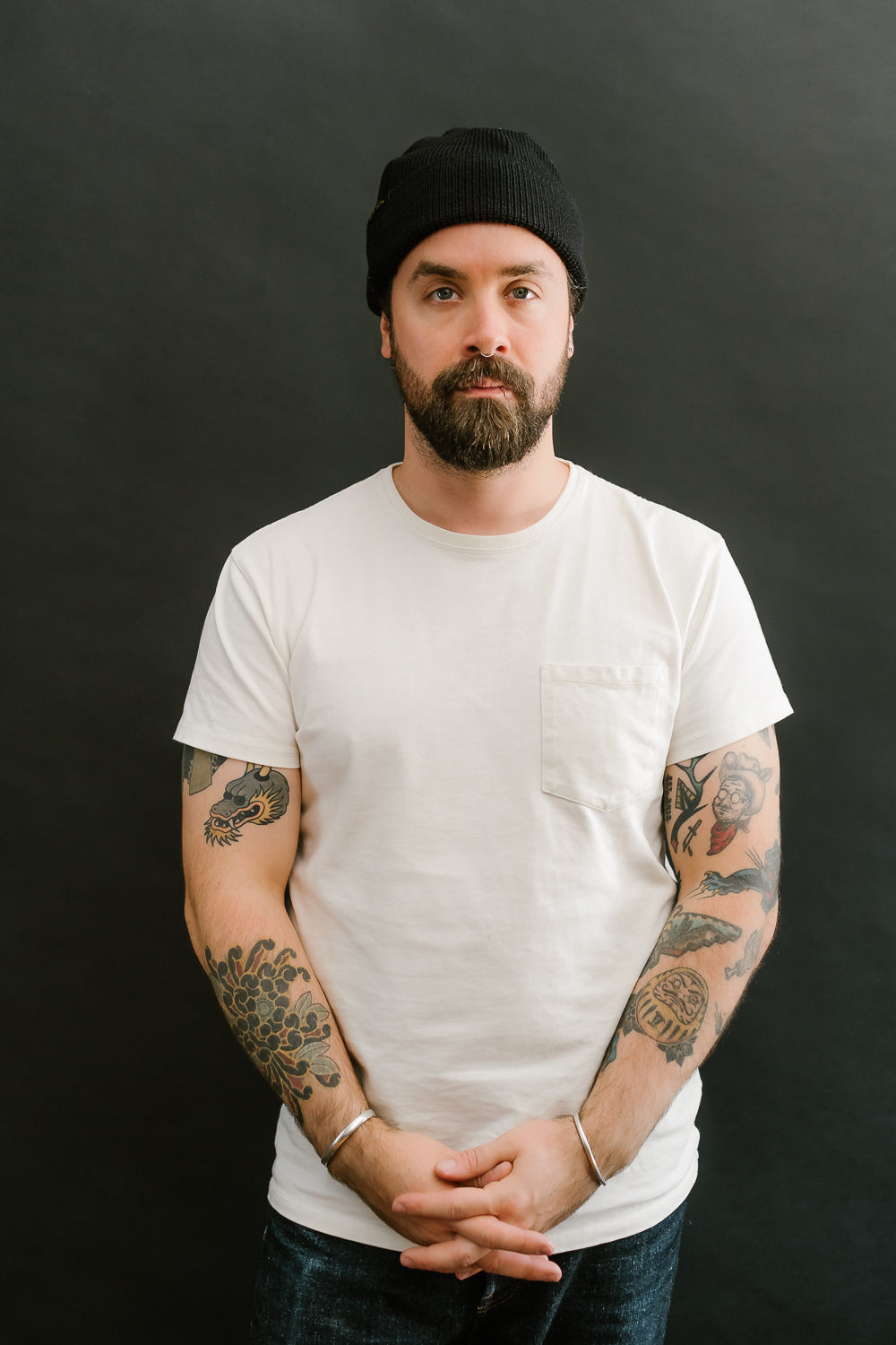 Wool Knit Watch Cap - Black