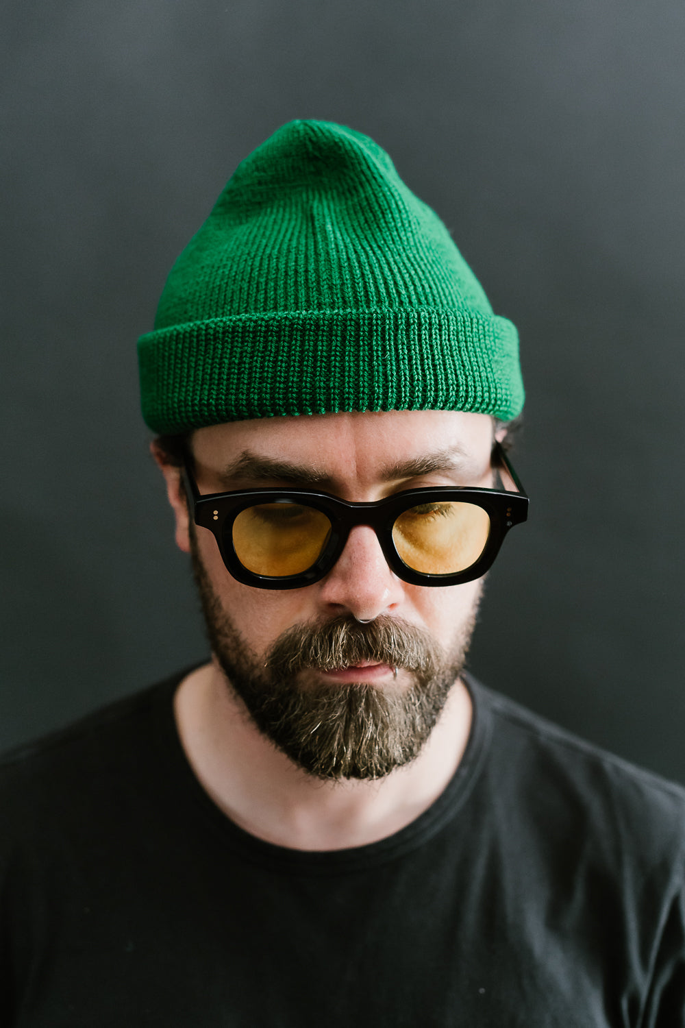 Wool Knit Watch Cap - Kelly Green