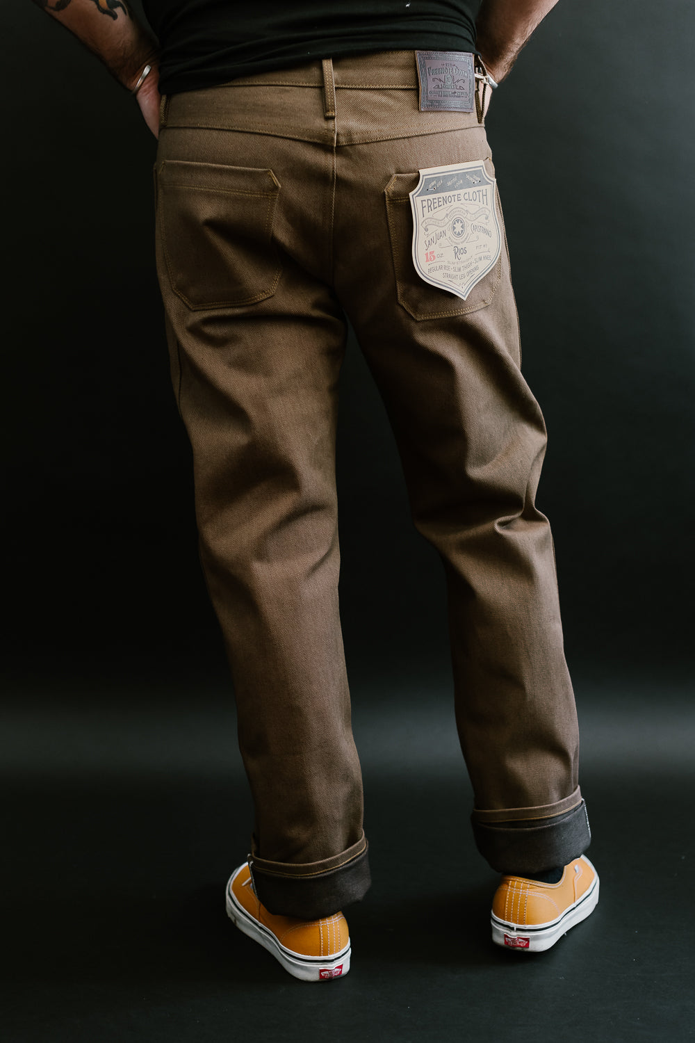 Freenote Cloth Rios 15oz Brown/Black Selvedge Denim - Mildblend Supply Co