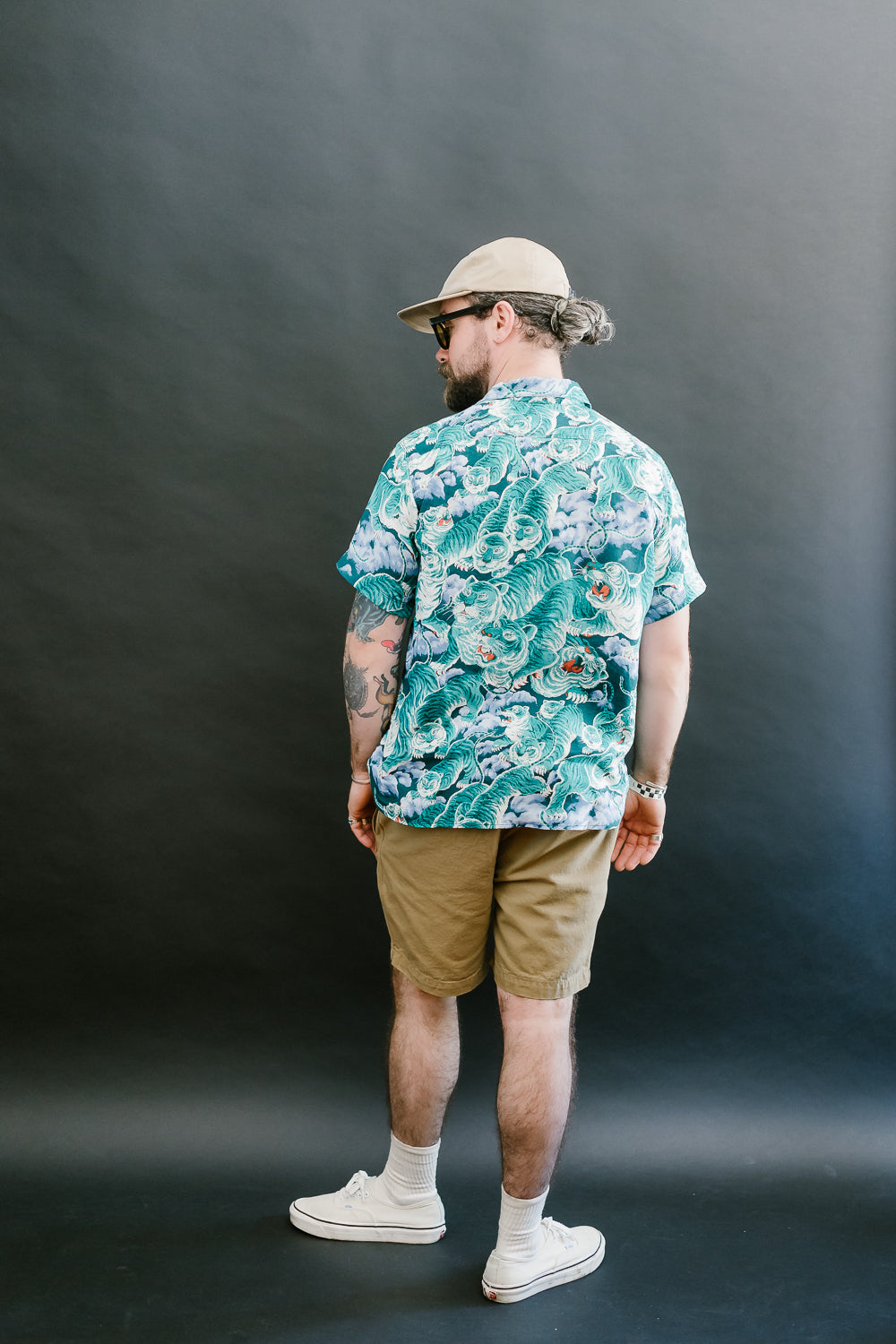 Hawaiian Shirt - Turquoise Tiger