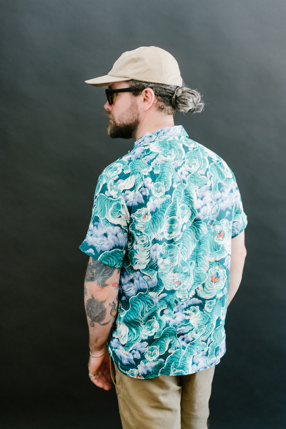 Hawaiian Shirt - Turquoise Tiger