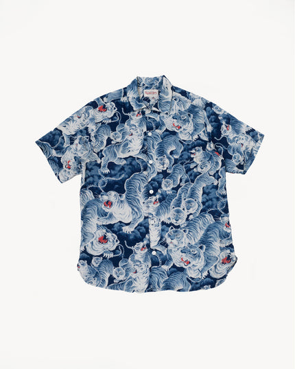 Geometric Tiger Hawaiian Shirt For