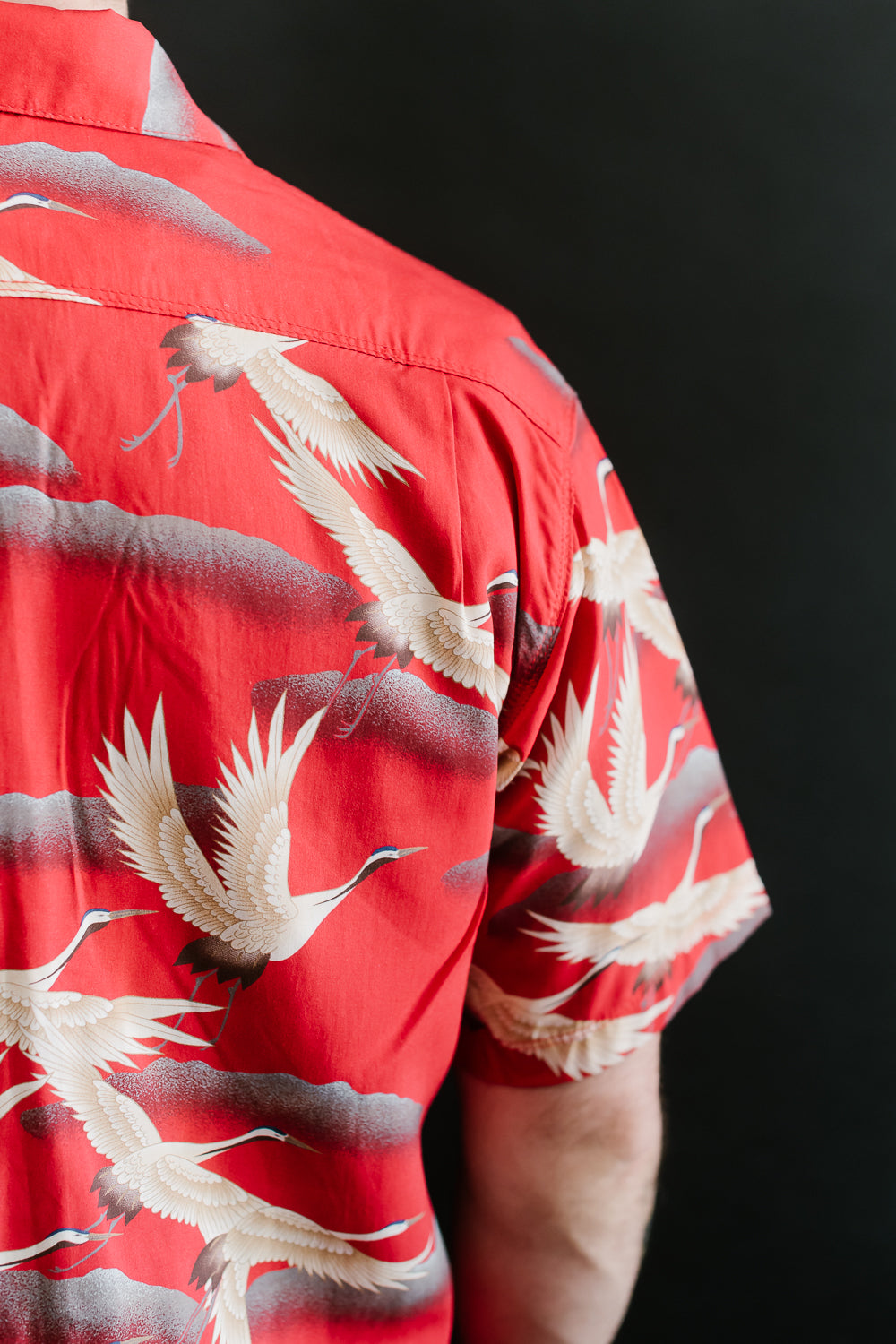 Hawaiian Shirt Cranes - Red