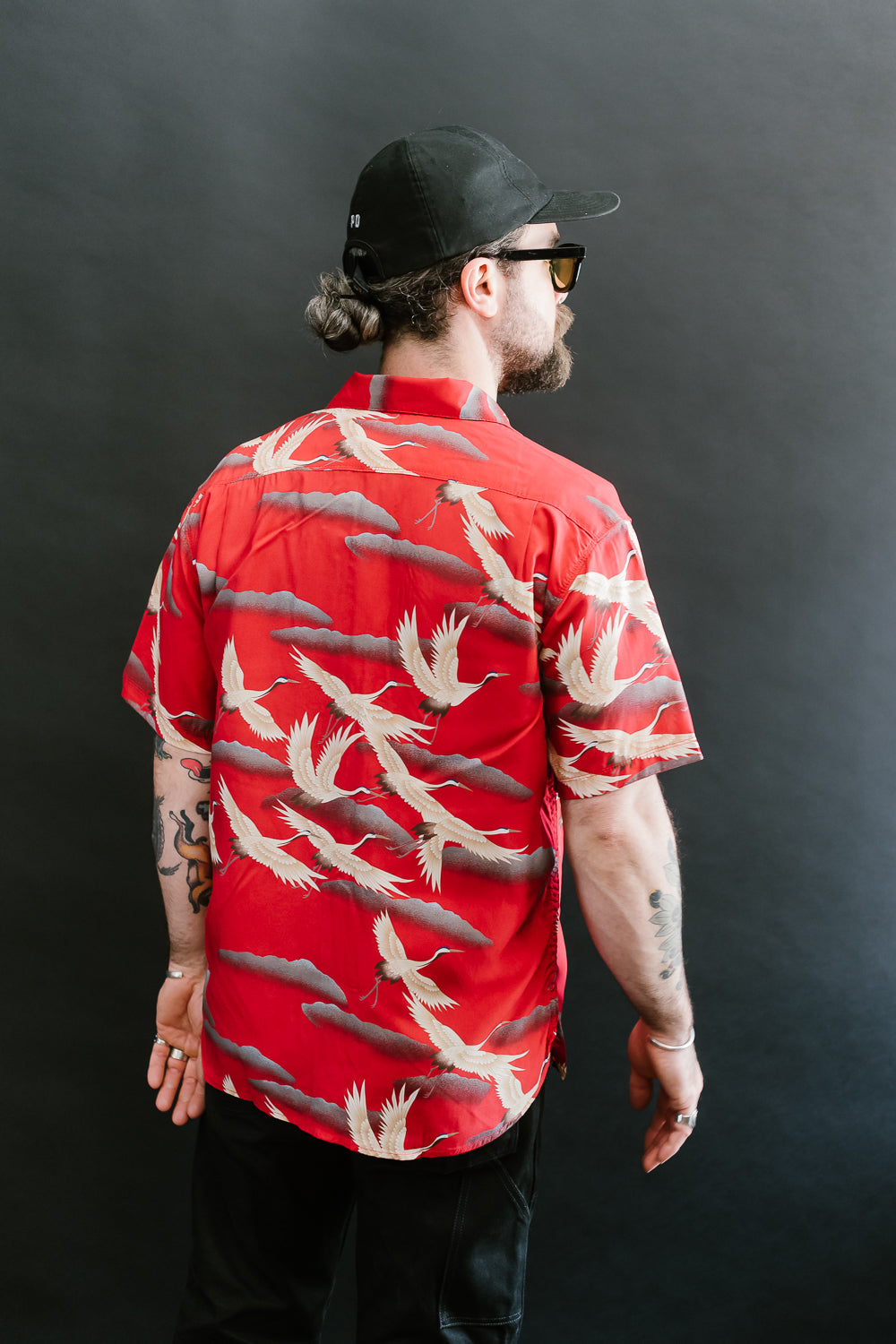 Hawaiian Shirt Cranes - Red