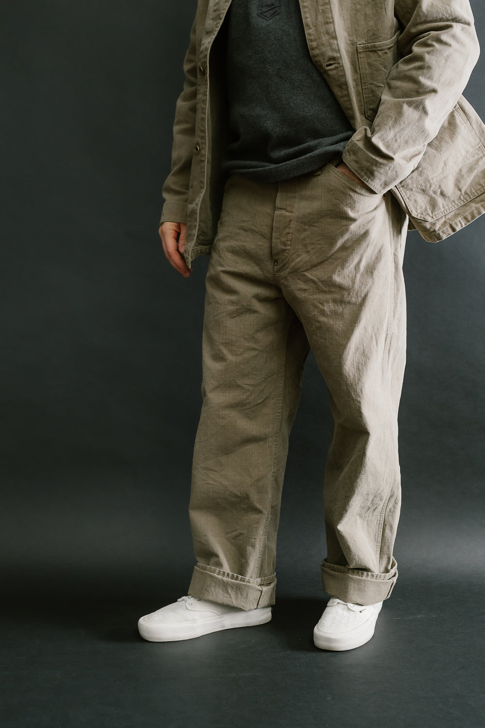 1129-5 - 14oz Sulfur Dye Heavy Oxford Work Pants - Olive Drab