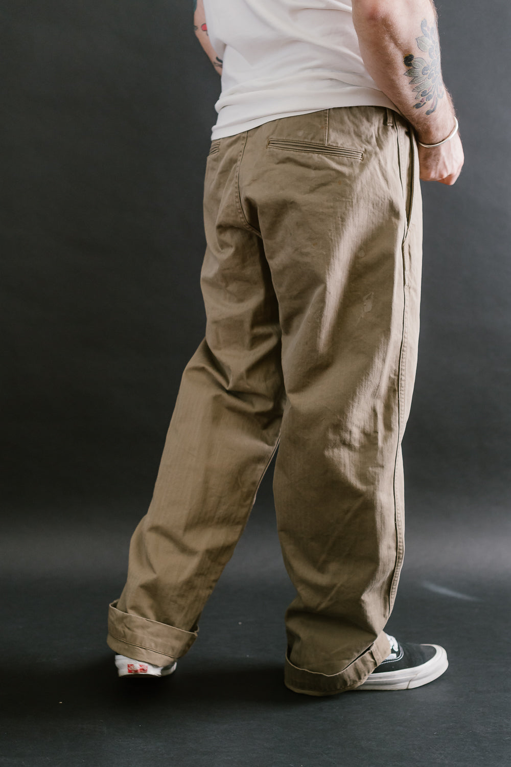 1201-24B - M-42 HBT Trousers - O.D. Hand Vintaged