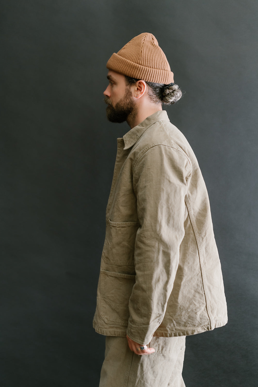 2015-8 - 14oz Sulfur Dye Heavy Oxford Chore Jacket - Olive Drab