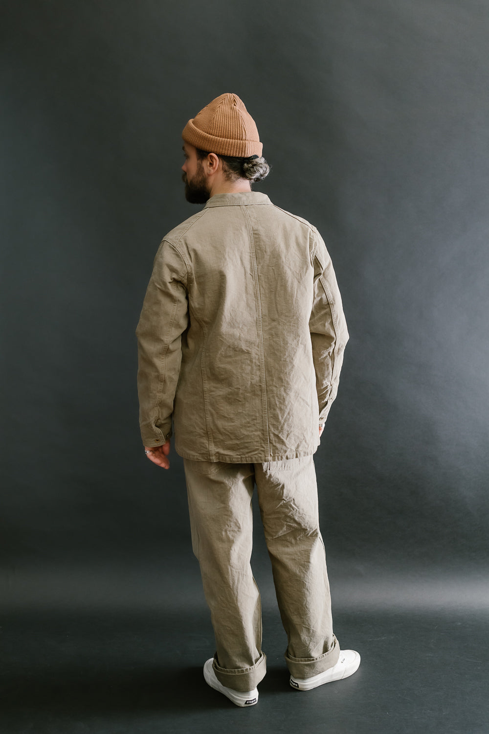 2015-8 - 14oz Sulfur Dye Heavy Oxford Chore Jacket - Olive Drab