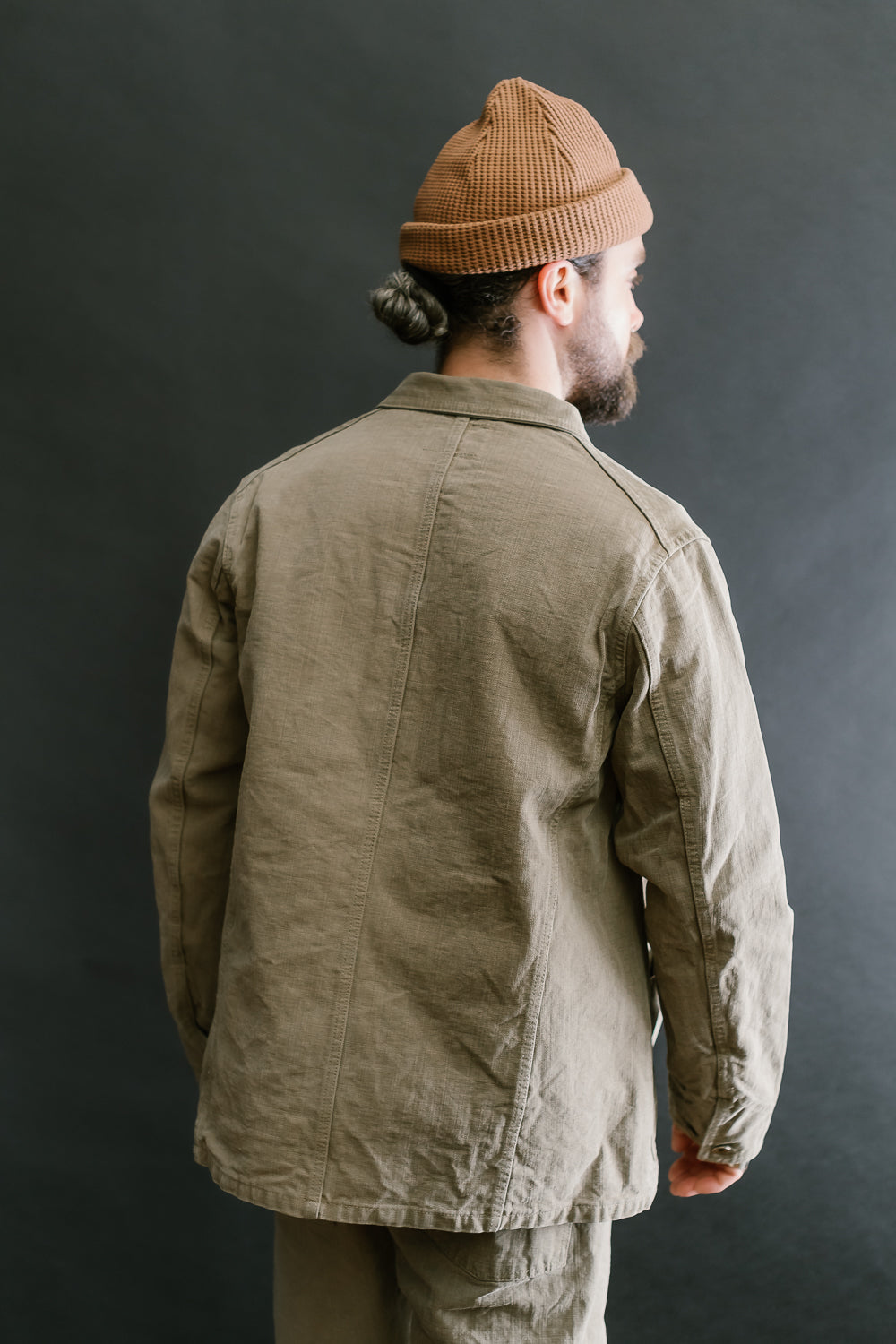 2015-8 - 14oz Sulfur Dye Heavy Oxford Chore Jacket - Olive Drab