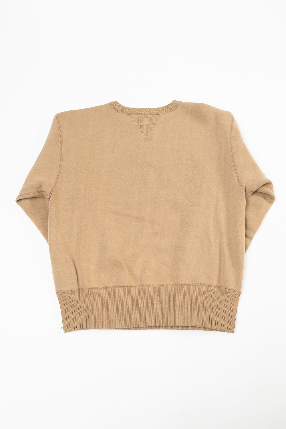 3741SP - Double V Set In Sleeve Crewneck Mother Cotton - Beige