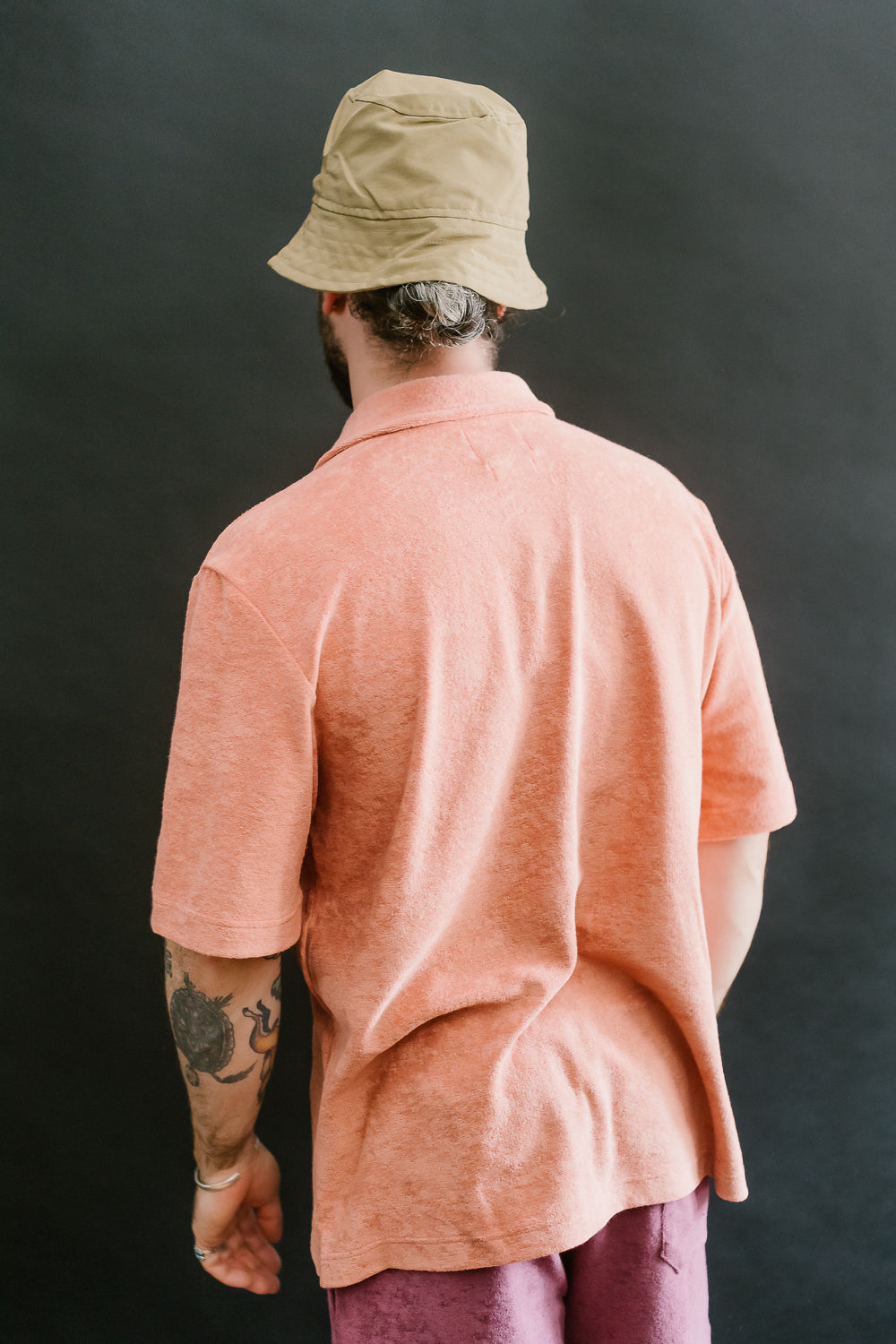 Cocktail in Towel Shirt - Salmon