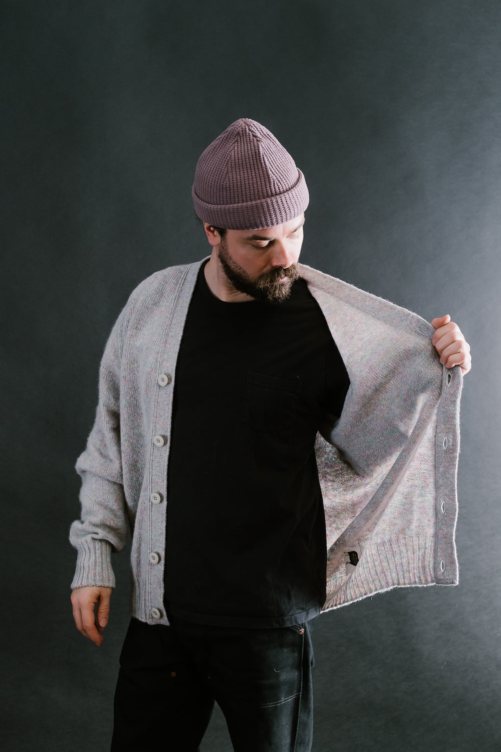 Shaggy Bear Cardigan - Galaxy | James Dant