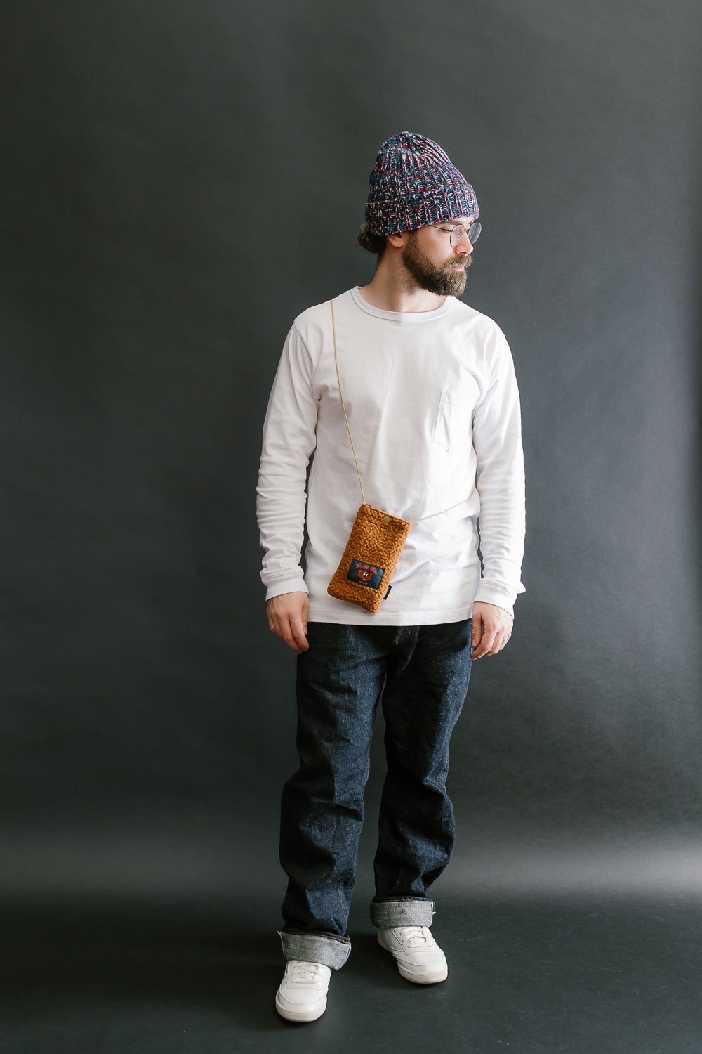 Shaggy Bear Pouch - Cognac