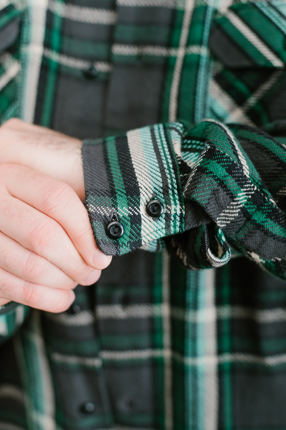 Bryson Check Flannel - Black, Green, White, Turquoise