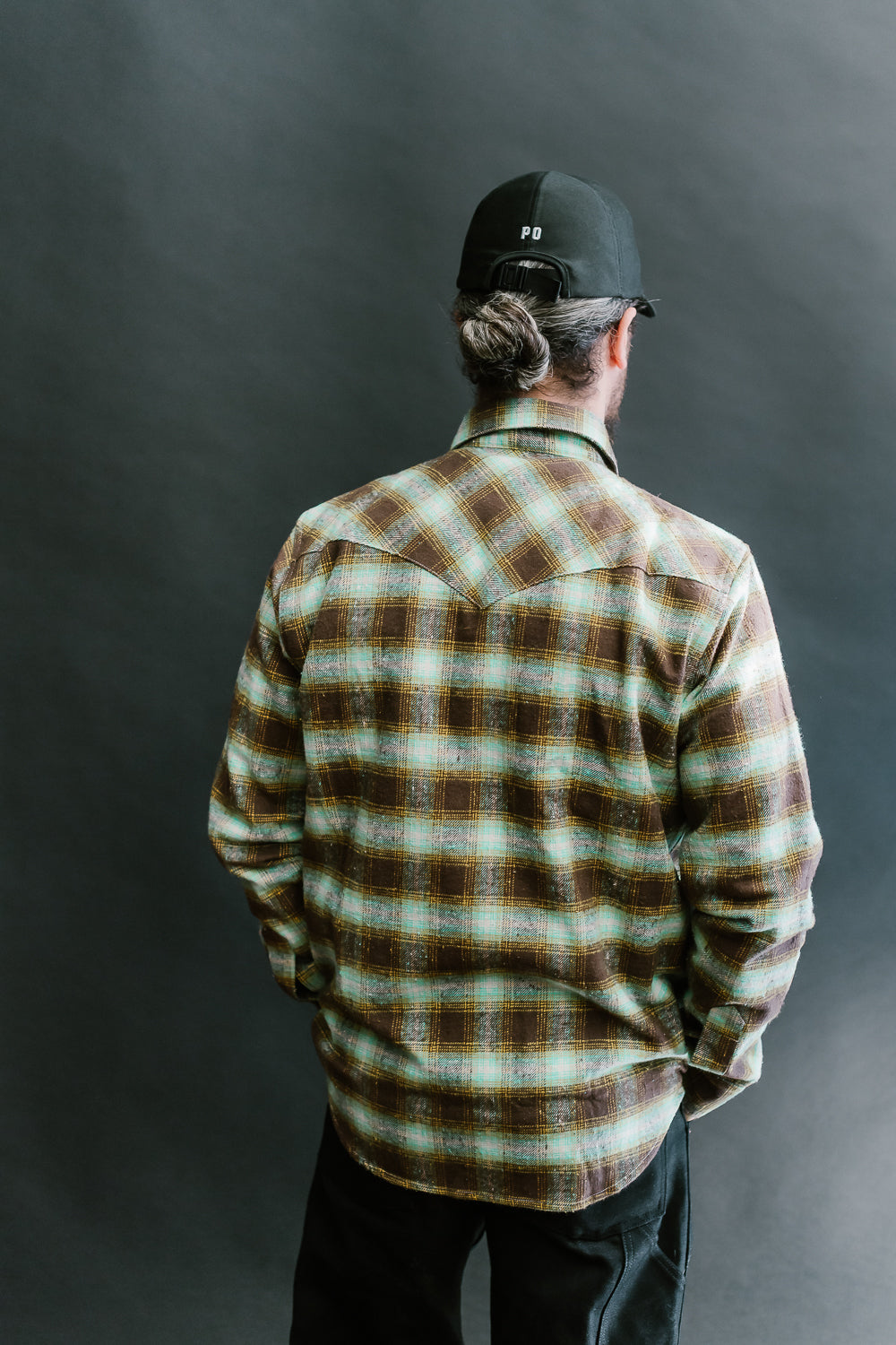 Dawson Check Flannel - Brown, Yellow, Turquoise | James Dant