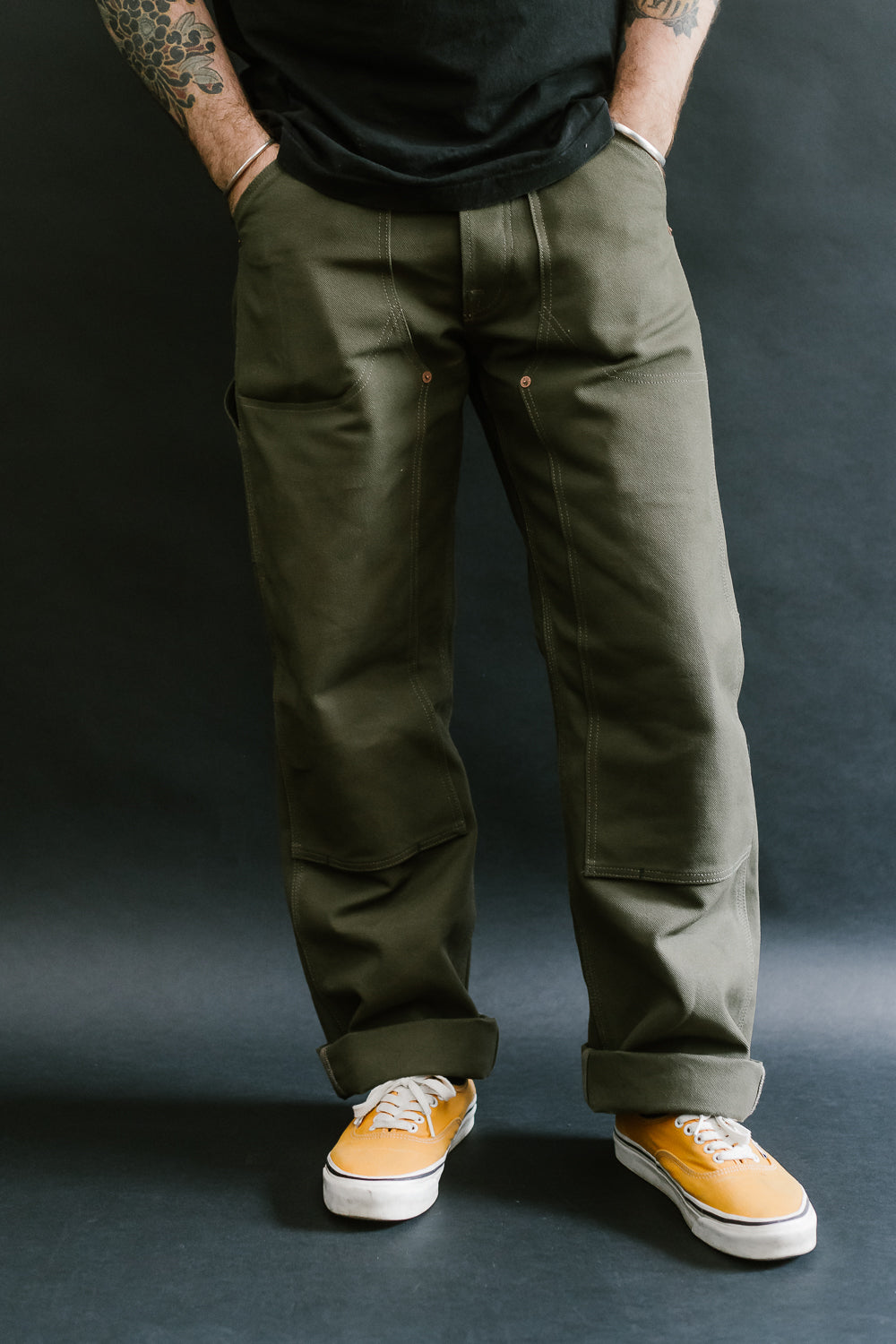 13oz - Wendell Double Knee Pant - Desert Moss