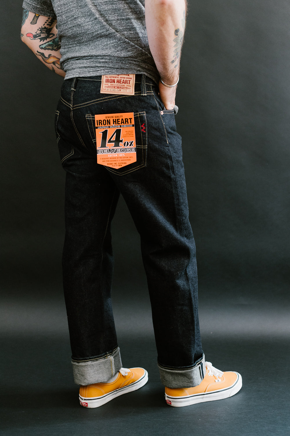 IH-634S-142 - 14oz Selvedge Denim Straight Cut Jeans - Indigo