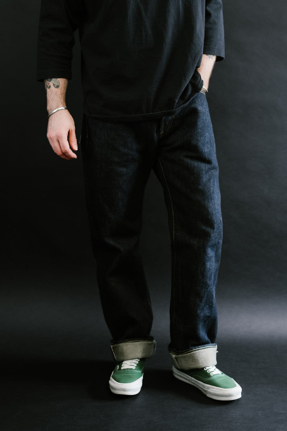 IH 634S 21 21oz Selvedge Denim Straight Cut Jeans Indigo James Dant