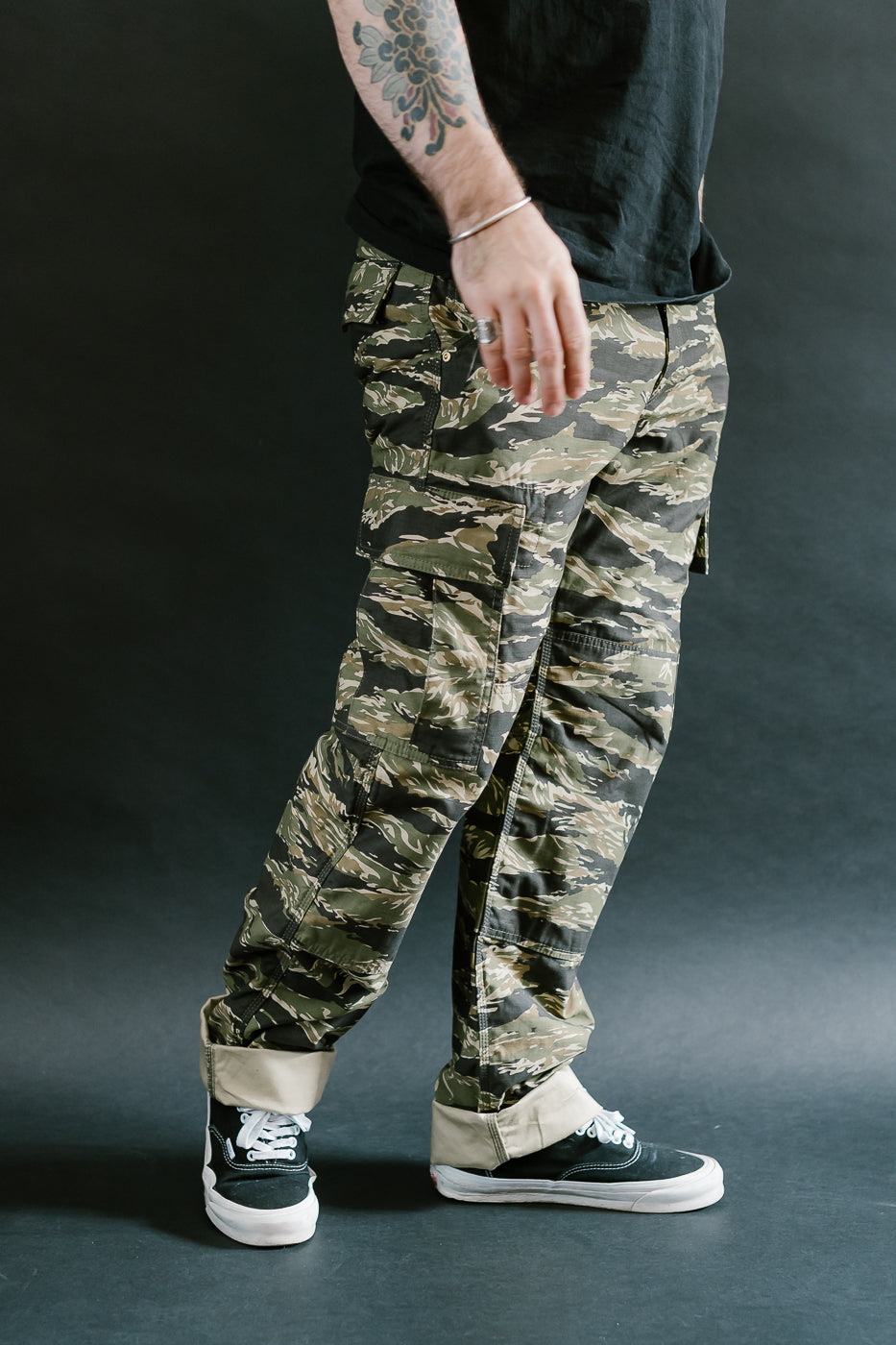 IH-737-TSC - 10oz Sateen Camouflage Cargo Pants - Tiger Stripe