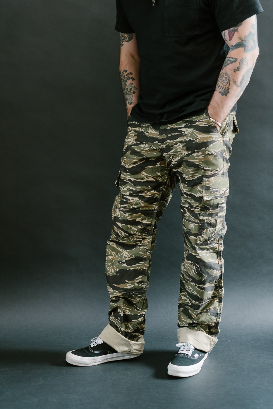 IH-737-TSC - 10oz Sateen Camouflage Cargo Pants - Tiger Stripe