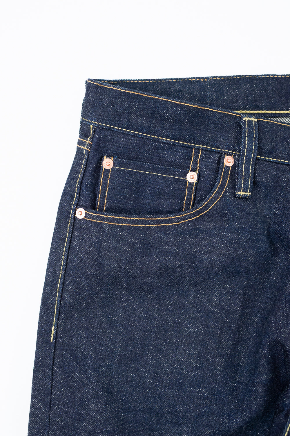 IH-634S-18 - 18oz Vintage Selvedge Denim Straight Cut Jeans - Indigo