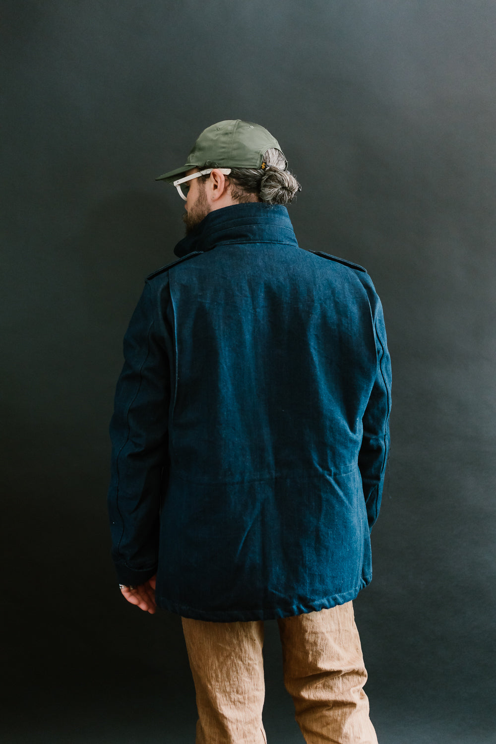 IHM-42-IND - 16oz Selvedge Denim M65 Field Jacket - Natural Indigo