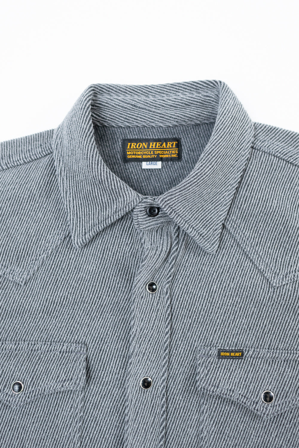 IHSH-254-GRY - Top Dyed Kersey Western Shirt - Grey