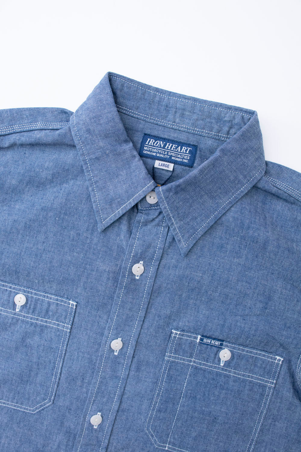 Momotaro 5oz Selvedge Chambray Work Shirt - Indigo