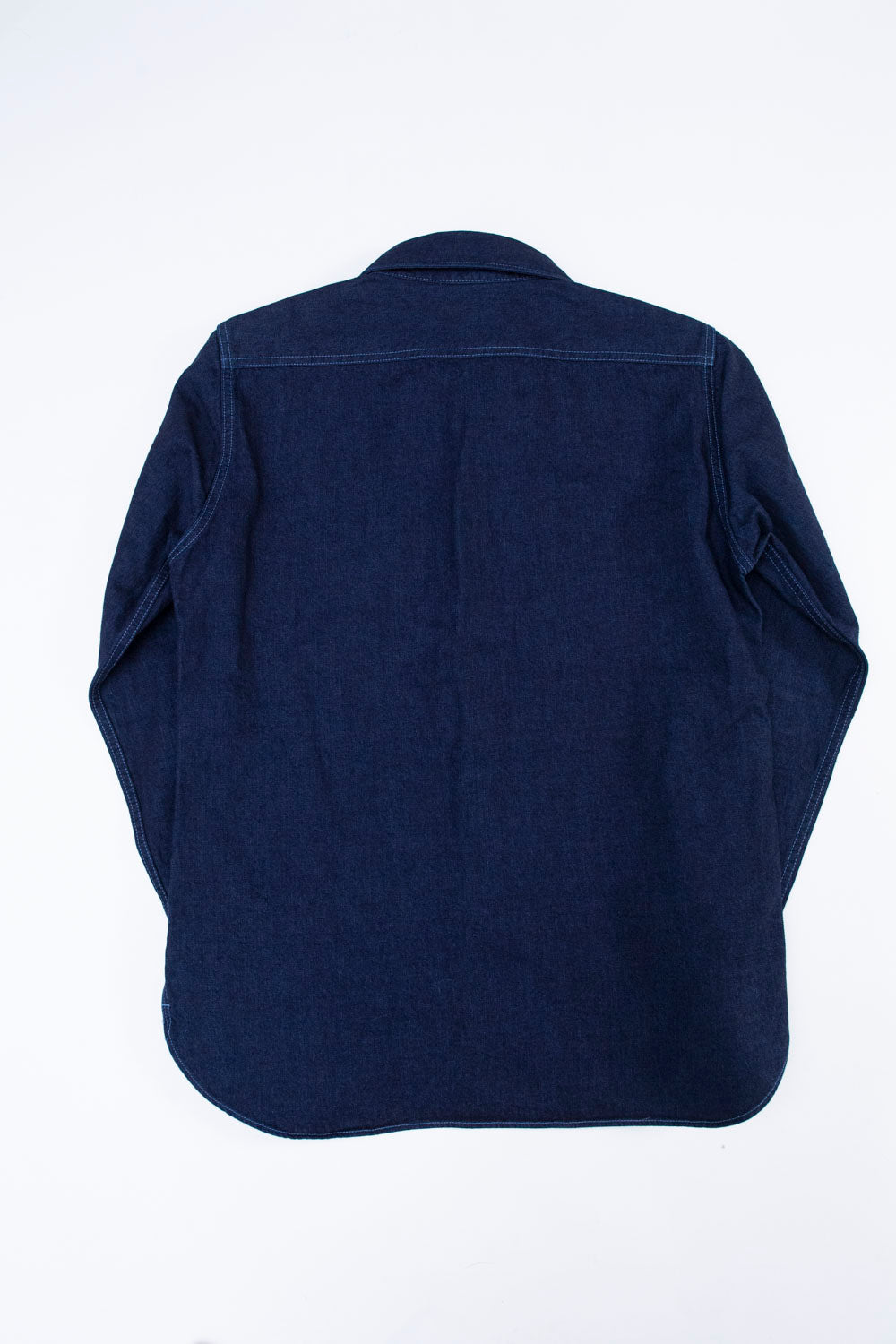 IHSH-353-BLU - 10oz Selvedge Denim Work Shirt - Indigo Overdyed Blue