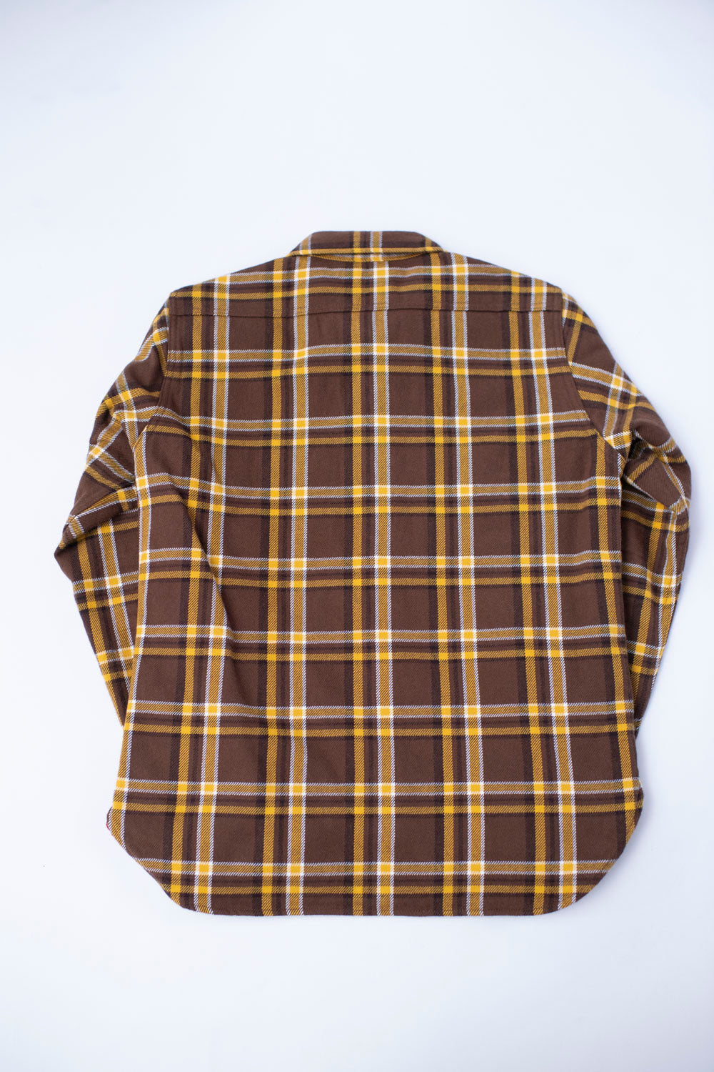 IHSH-378-BRN - Ultra Heavy Flannel Crazy Check Work Shirt - Brown