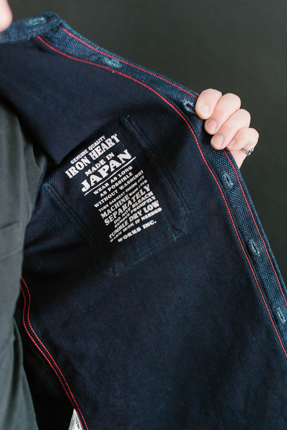 IHSH-397-IND - 21oz Sashiko Work Shirt - Indigo