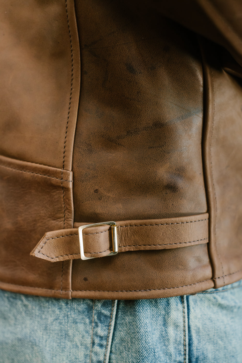 IHSB-SAV-BRN - Iron Heart X Simmons Bilt Horsehide Savannah Jacket - Brown