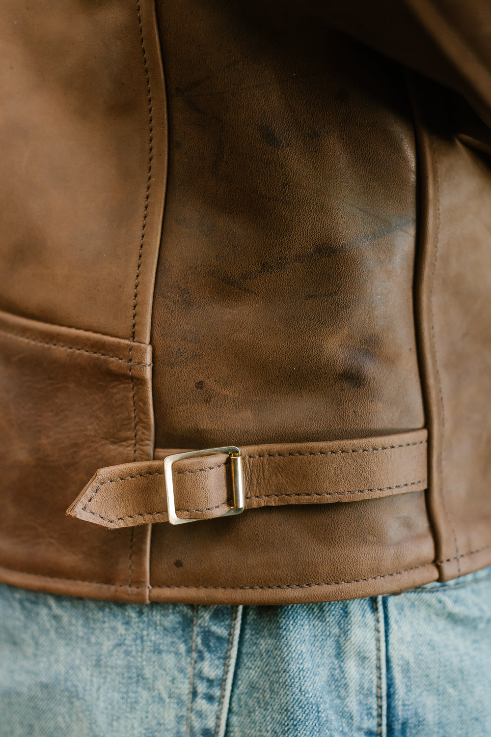 IHSB-SAV-BRN - Iron Heart X Simmons Bilt Horsehide Savannah Jacket - Brown