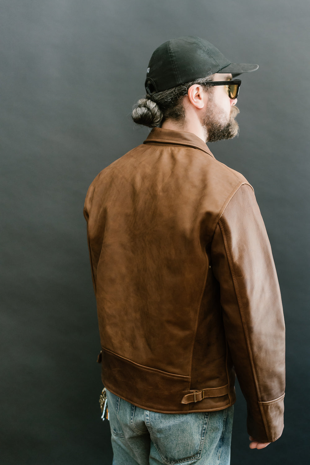 IHSB-SAV-BRN - Iron Heart X Simmons Bilt Horsehide Savannah Jacket - Brown